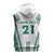 Polynesian Hawaii Volleyball Custom Sleeveless Hoodie White Kakau with Map Motif - Polynesian Pride