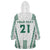 Polynesian Hawaii Volleyball Custom Wearable Blanket Hoodie White Kakau with Map Motif