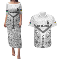 New Caledonia Football Custom Couples Matching Puletasi and Hawaiian Shirt Go Champions Les Cagous