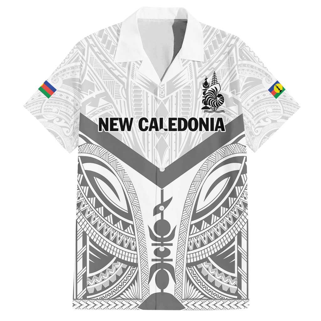 New Caledonia Football Custom Family Matching Long Sleeve Bodycon Dress and Hawaiian Shirt Go Champions Les Cagous LT9 Dad's Shirt - Short Sleeve White - Polynesian Pride