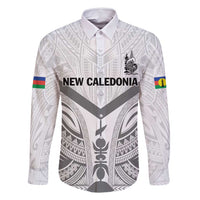 New Caledonia Football Custom Family Matching Long Sleeve Bodycon Dress and Hawaiian Shirt Go Champions Les Cagous LT9 Dad's Shirt - Long Sleeve White - Polynesian Pride
