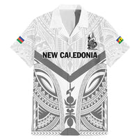 New Caledonia Football Custom Family Matching Mermaid Dress and Hawaiian Shirt Go Champions Les Cagous LT9 Dad's Shirt - Short Sleeve White - Polynesian Pride