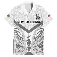 New Caledonia Football Custom Family Matching Off Shoulder Maxi Dress and Hawaiian Shirt Go Champions Les Cagous LT9 Dad's Shirt - Short Sleeve White - Polynesian Pride