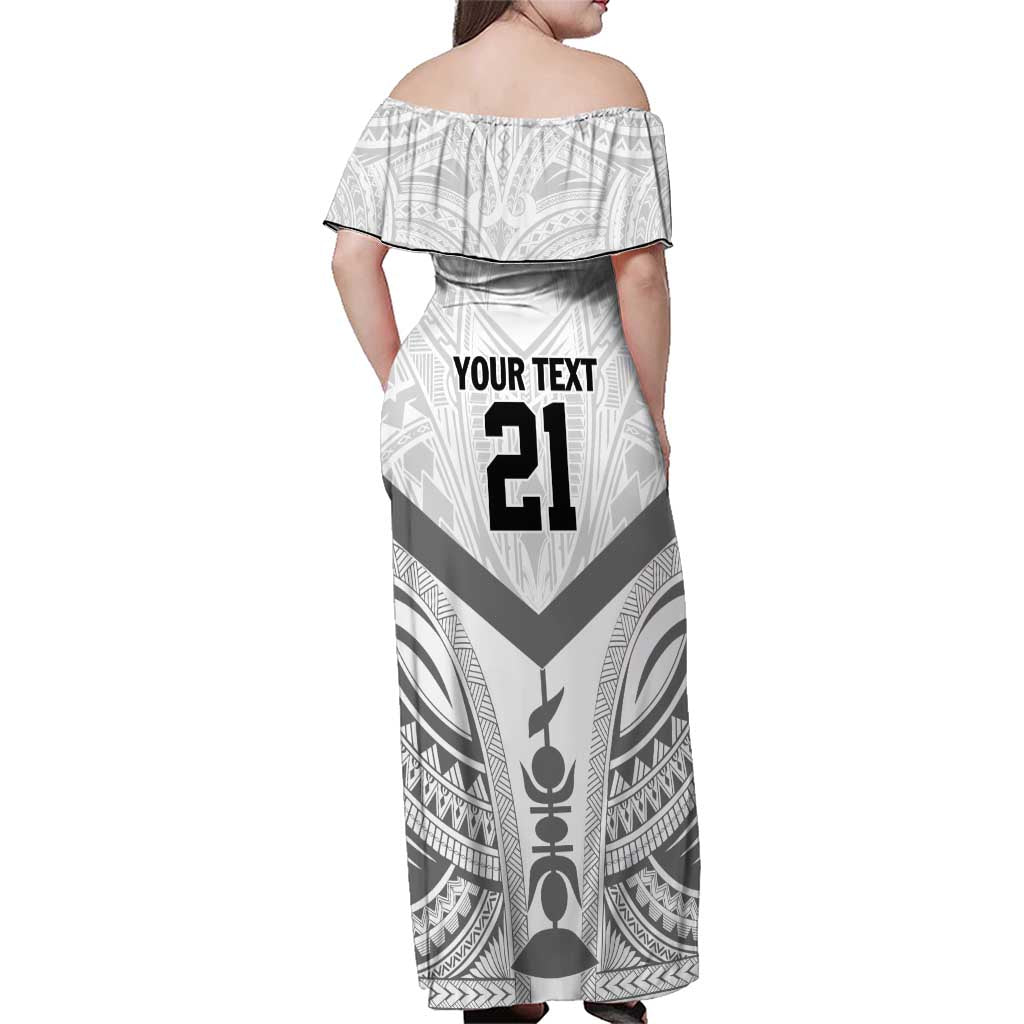 New Caledonia Football Custom Family Matching Off Shoulder Maxi Dress and Hawaiian Shirt Go Champions Les Cagous LT9 - Polynesian Pride