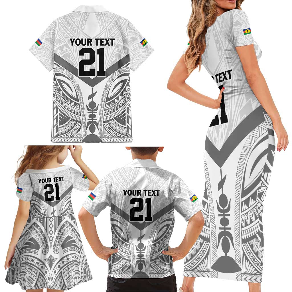 New Caledonia Football Custom Family Matching Short Sleeve Bodycon Dress and Hawaiian Shirt Go Champions Les Cagous LT9 - Polynesian Pride