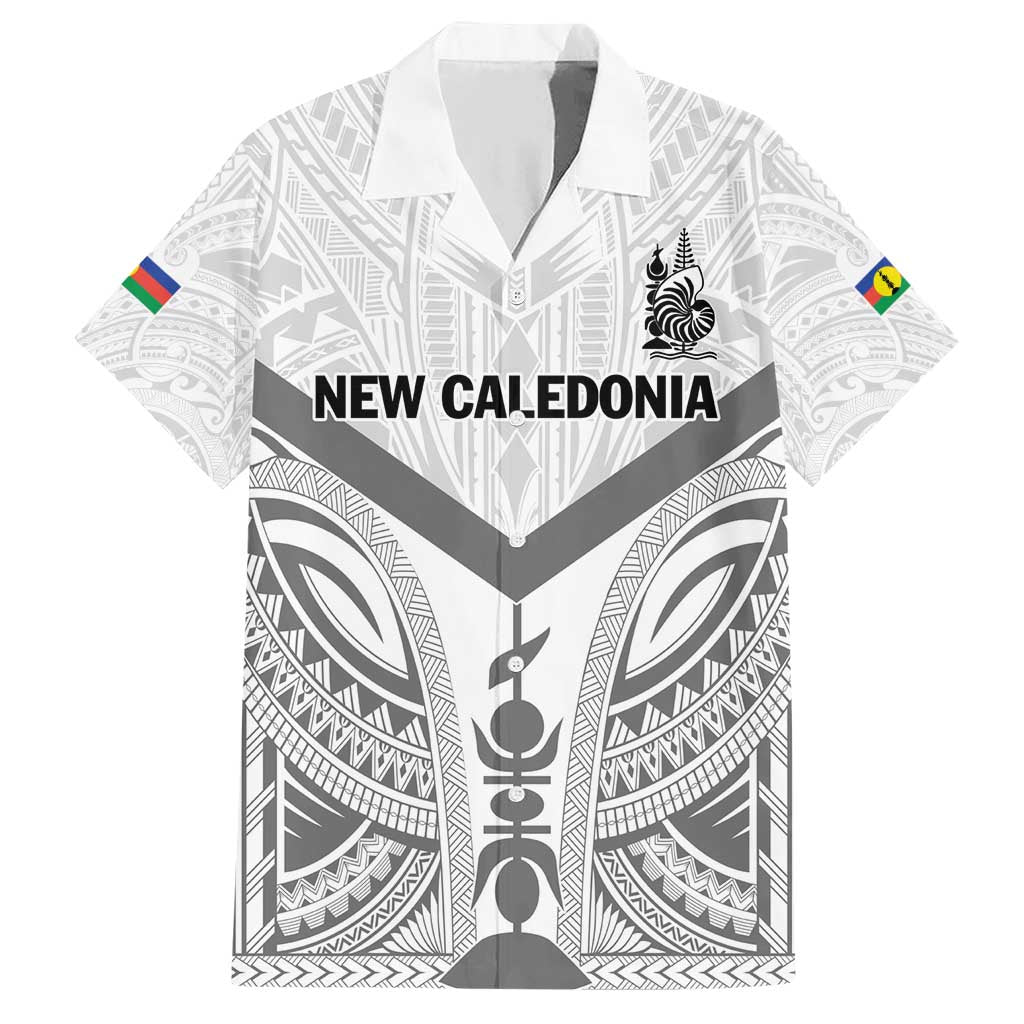 New Caledonia Football Custom Family Matching Short Sleeve Bodycon Dress and Hawaiian Shirt Go Champions Les Cagous LT9 Dad's Shirt - Short Sleeve White - Polynesian Pride