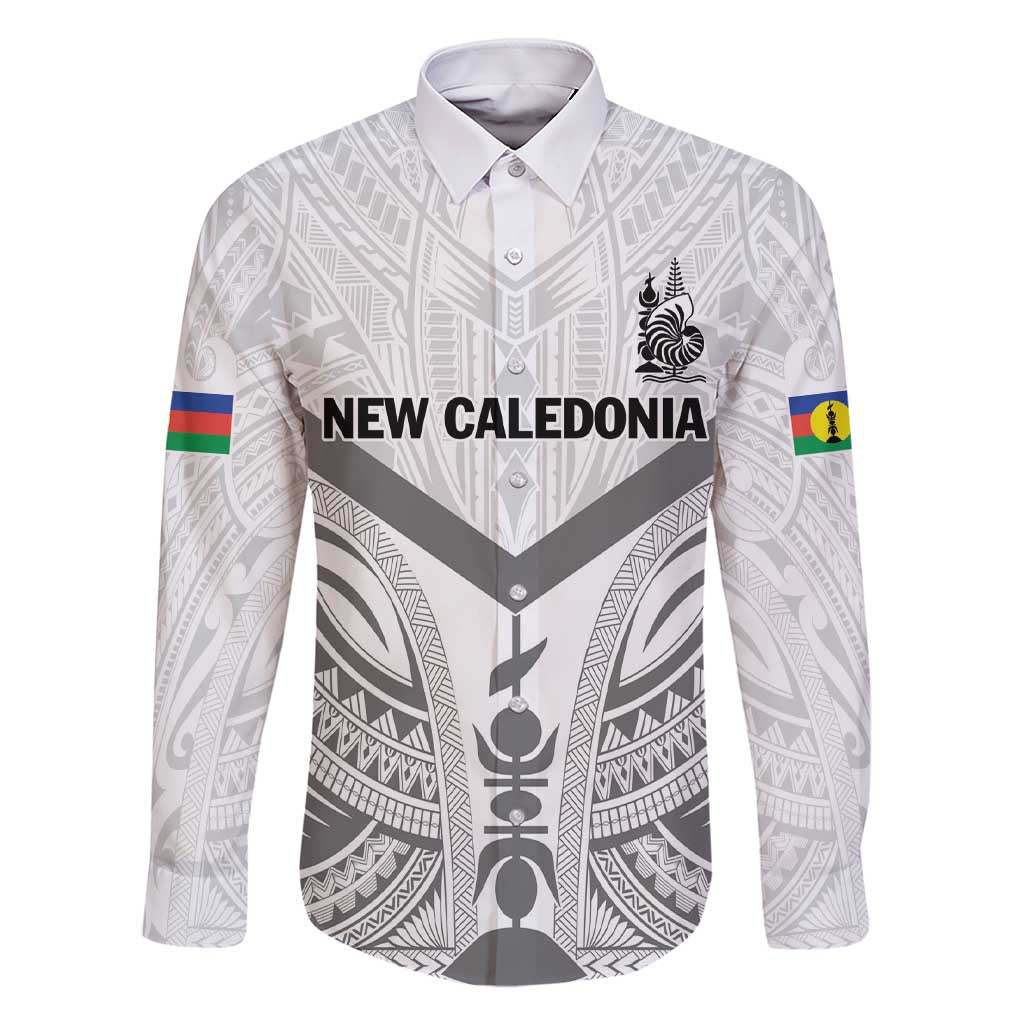 New Caledonia Football Custom Family Matching Short Sleeve Bodycon Dress and Hawaiian Shirt Go Champions Les Cagous LT9 Dad's Shirt - Long Sleeve White - Polynesian Pride