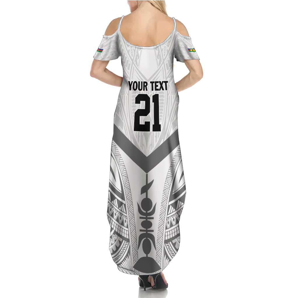 New Caledonia Football Custom Family Matching Summer Maxi Dress and Hawaiian Shirt Go Champions Les Cagous LT9 - Polynesian Pride