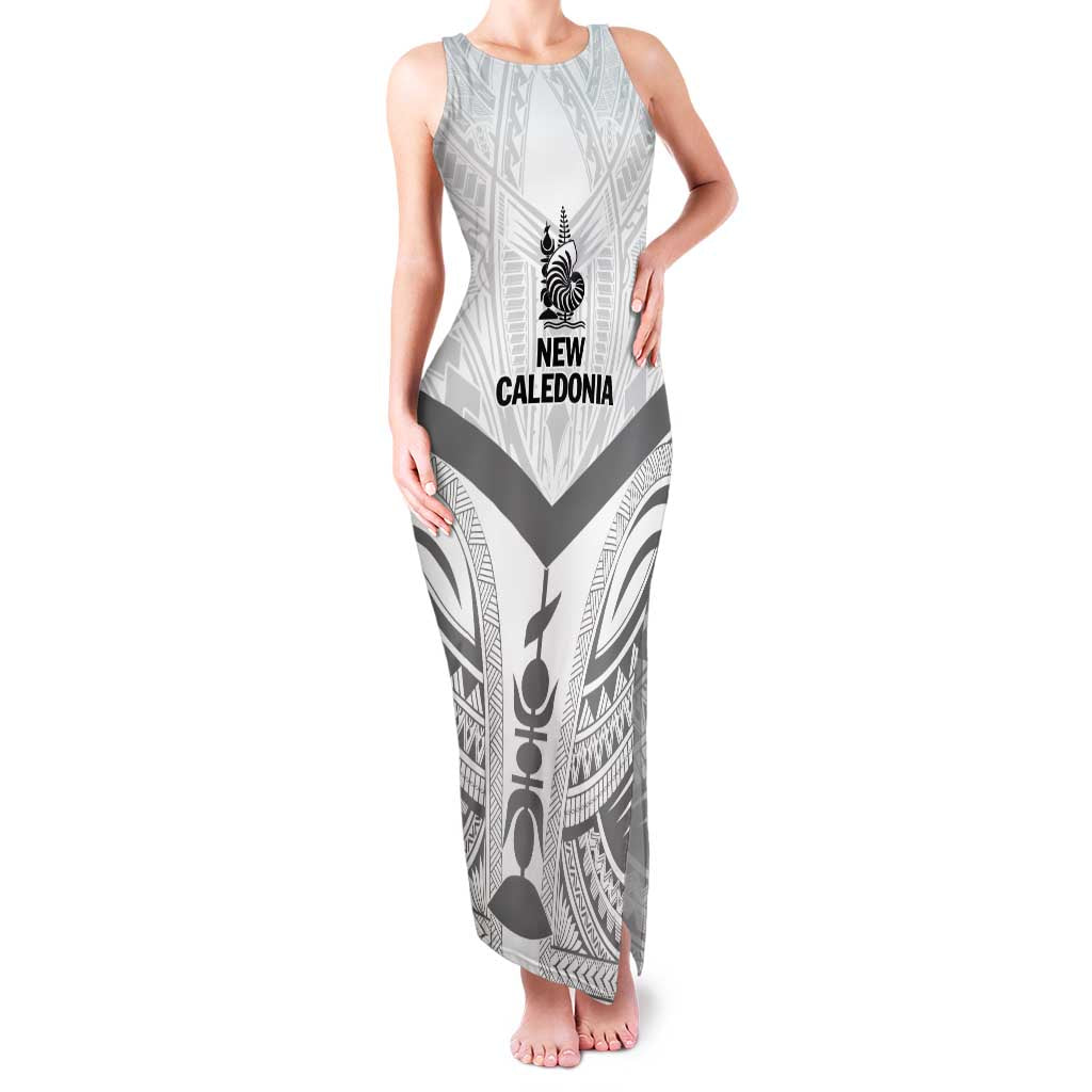 New Caledonia Football Custom Family Matching Tank Maxi Dress and Hawaiian Shirt Go Champions Les Cagous LT9 Mom's Dress White - Polynesian Pride