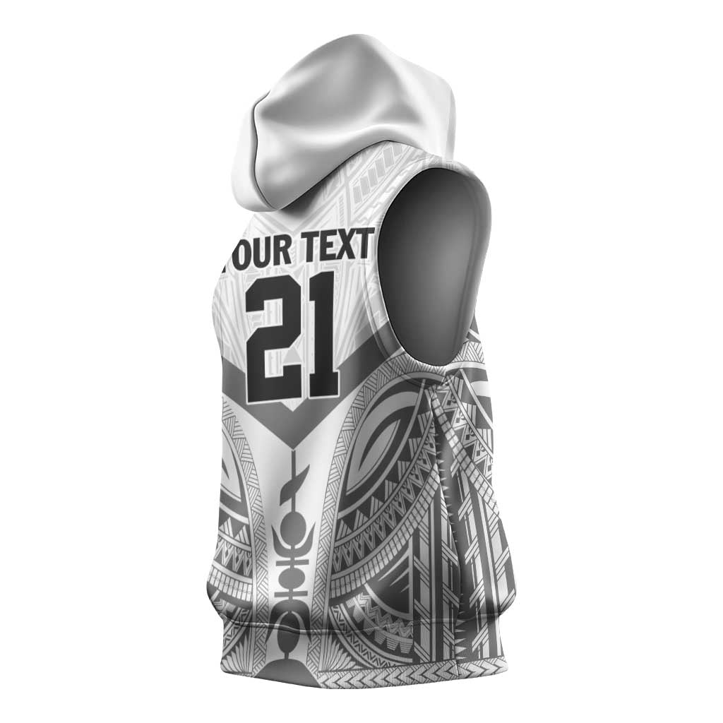 New Caledonia Football Custom Sleeveless Hoodie Go Champions Les Cagous - Polynesian Pride
