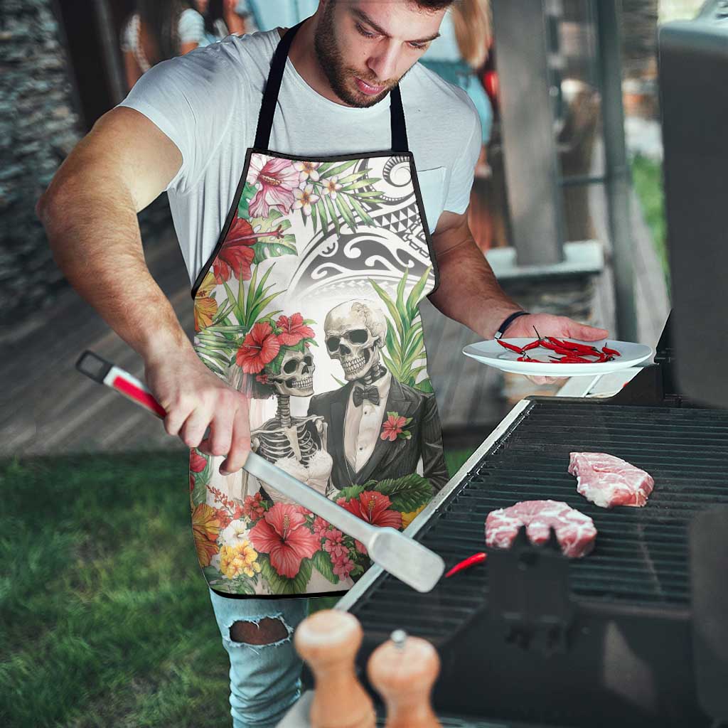 Skeleton Love for Valentine’s Day Apron Polynesian Tribal Love Forever - Polynesian Pride
