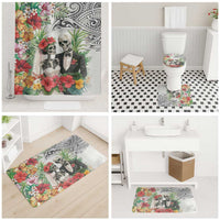 Skeleton Love for Valentines Day Bathroom Set Polynesian Tribal Love Forever LT9 - Polynesian Pride