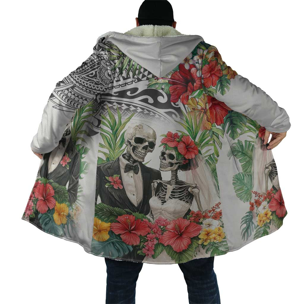Skeleton Love for Valentines Day Cloak Polynesian Tribal Love Forever LT9 - Polynesian Pride