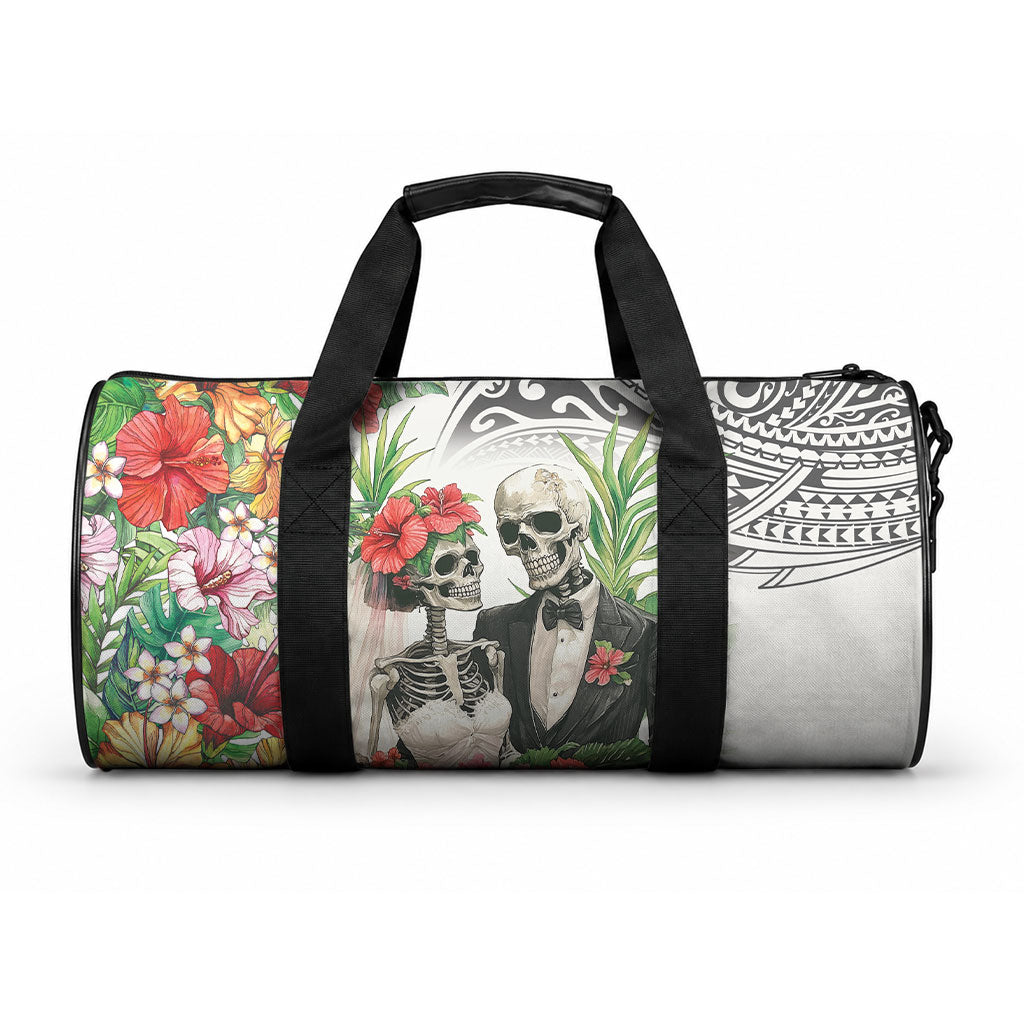 Skeleton Love for Valentine’s Day Duffle Bag Polynesian Tribal Love Forever LT9 One size White - Polynesian Pride