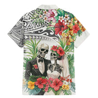 Skeleton Love for Valentines Day Family Matching Mermaid Dress and Hawaiian Shirt Polynesian Tribal Love Forever LT9 - Polynesian Pride