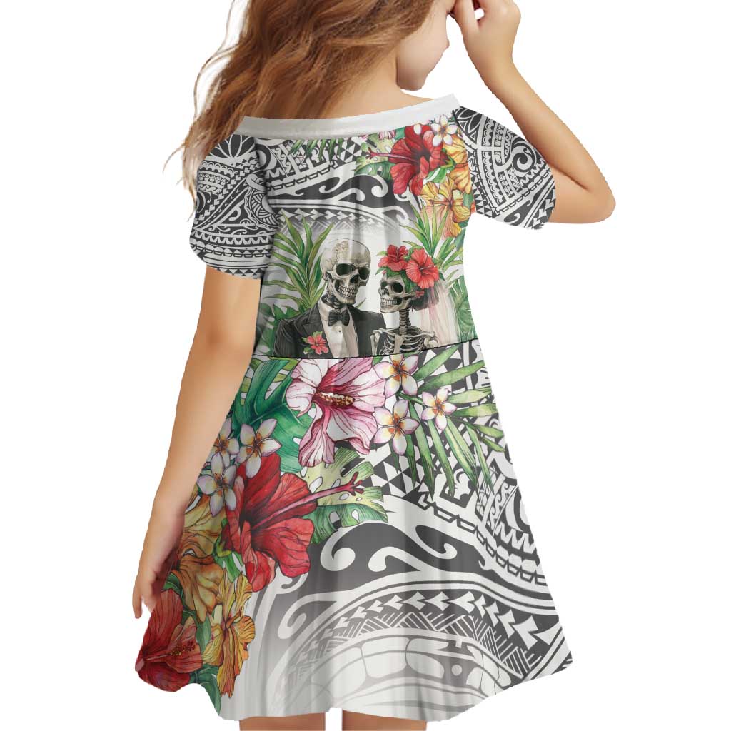 Skeleton Love for Valentines Day Family Matching Off Shoulder Maxi Dress and Hawaiian Shirt Polynesian Tribal Love Forever LT9 - Polynesian Pride