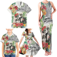 Skeleton Love for Valentines Day Family Matching Tank Maxi Dress and Hawaiian Shirt Polynesian Tribal Love Forever LT9 - Polynesian Pride