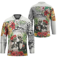 Skeleton Love for Valentine’s Day Hockey Jersey Polynesian Tribal Love Forever - Polynesian Pride