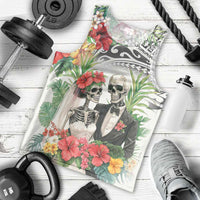 Skeleton Love for Valentine’s Day Men Tank Top Polynesian Tribal Love Forever