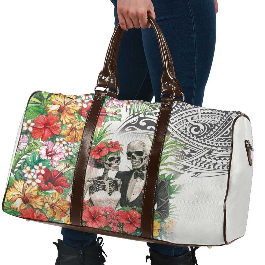 Skeleton Love for Valentines Day Travel Bag Polynesian Tribal Love Forever LT9 - Polynesian Pride