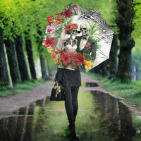 Skeleton Love for Valentines Day Umbrella Polynesian Tribal Love Forever LT9 - Polynesian Pride