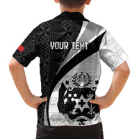 Personalised Tonga Emancipation Day Family Matching Off Shoulder Short Dress and Hawaiian Shirt Since 1970 Ngatu Tribal Pattern