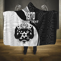 Personalised Tonga Emancipation Day Hooded Blanket Since 1970 Ngatu Tribal Pattern