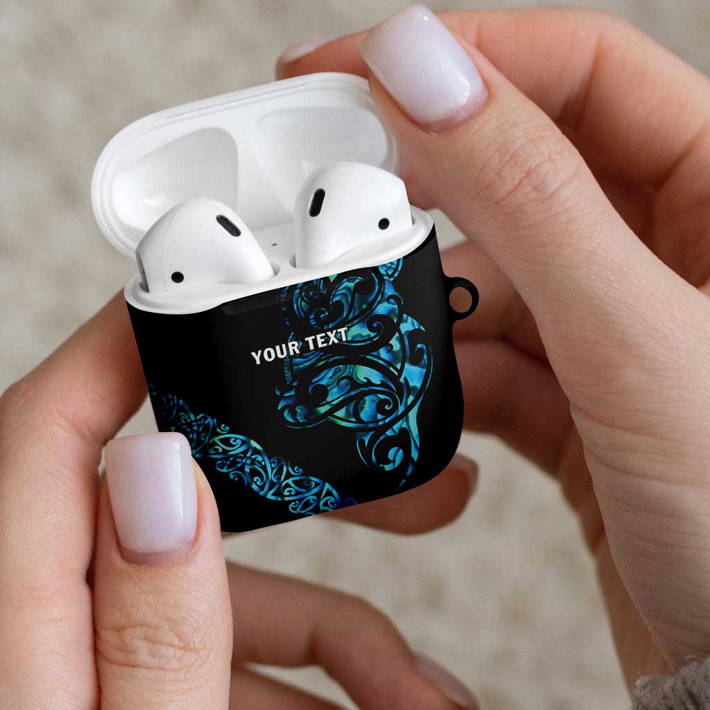All Black Maori Tribal Tattoo Personalised AirPods Case Polynesian Style - Polynesian Pride