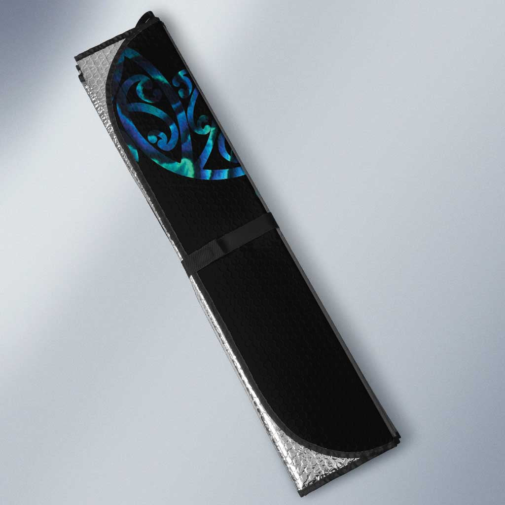 All Black Maori Tribal Tattoo Personalised Auto Sun Shade Polynesian Style - Polynesian Pride