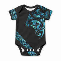 All Black Maori Tribal Tattoo Personalised Baby Onesie Polynesian Style LT9 Black - Polynesian Pride