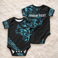 All Black Maori Tribal Tattoo Personalised Baby Onesie Polynesian Style LT9 - Polynesian Pride