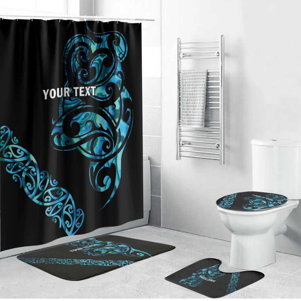 All Black Maori Tribal Tattoo Personalised Bathroom Set Polynesian Style - Polynesian Pride