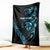All Black Maori Tribal Tattoo Personalised Blanket Polynesian Style