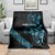 All Black Maori Tribal Tattoo Personalised Blanket Polynesian Style