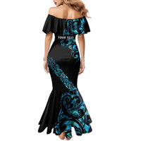 All Black Maori Tribal Tattoo Personalised Family Matching Mermaid Dress and Hawaiian Shirt Polynesian Style LT9 - Polynesian Pride