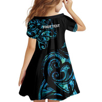 All Black Maori Tribal Tattoo Personalised Family Matching Puletasi and Hawaiian Shirt Polynesian Style