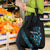 All Black Maori Tribal Tattoo Personalised Grocery Bag Polynesian Style