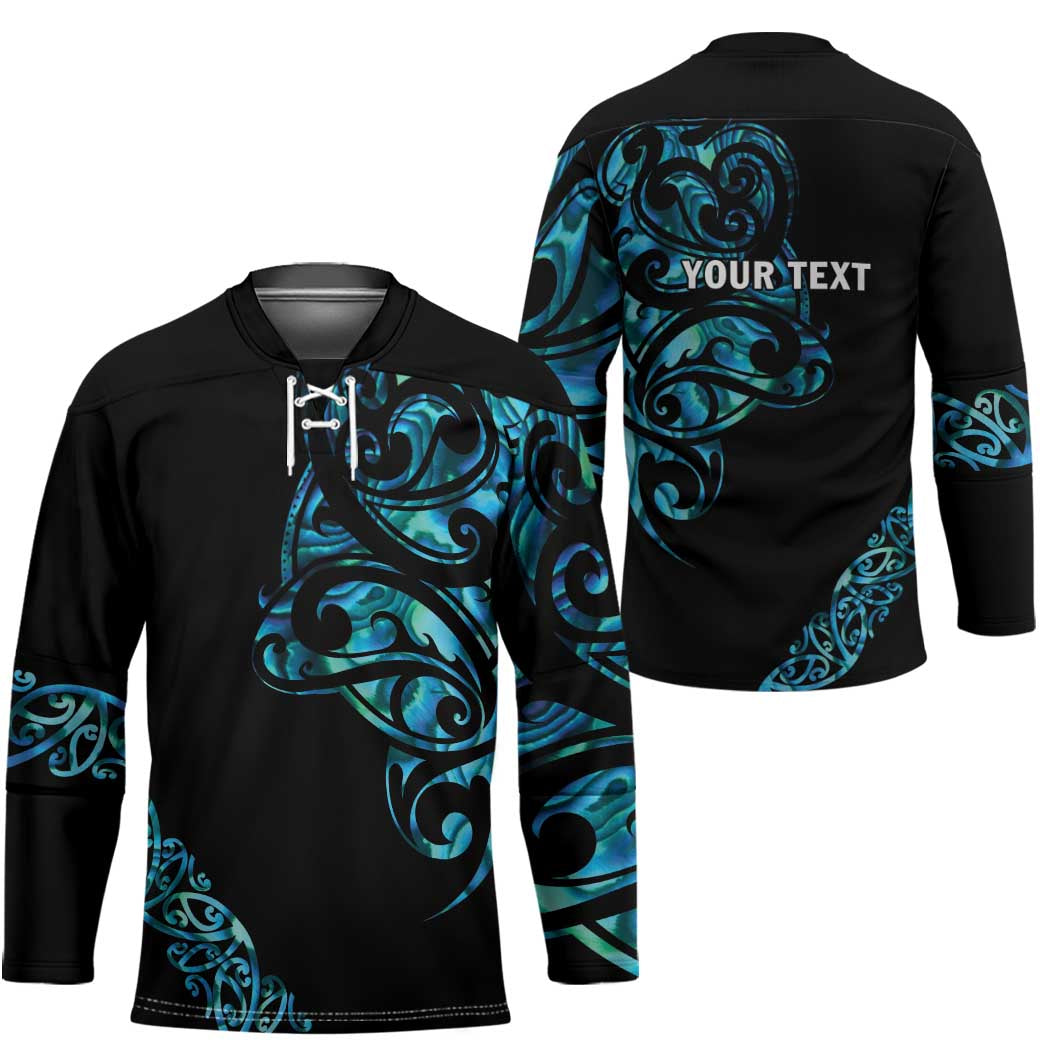 All Black Maori Tribal Tattoo Personalised Hockey Jersey Polynesian Style - Polynesian Pride
