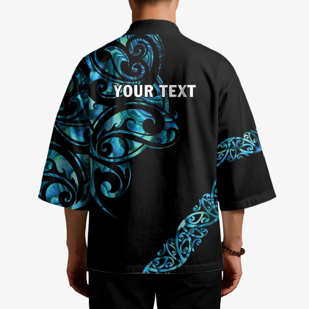 All Black Maori Tribal Tattoo Personalised Kimono Polynesian Style - Polynesian Pride