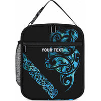 All Black Maori Tribal Tattoo Personalised Lunch Bag Polynesian Style