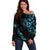 All Black Maori Tribal Tattoo Personalised Off Shoulder Sweater Polynesian Style