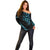 All Black Maori Tribal Tattoo Personalised Off Shoulder Sweater Polynesian Style