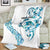 All White Maori Tribal Tattoo Personalised Blanket Polynesian Style