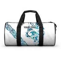 All White Maori Tribal Tattoo Personalised Duffle Bag Polynesian Style