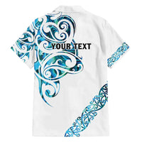 All White Maori Tribal Tattoo Personalised Family Matching Off Shoulder Maxi Dress and Hawaiian Shirt Polynesian Style LT9 - Polynesian Pride