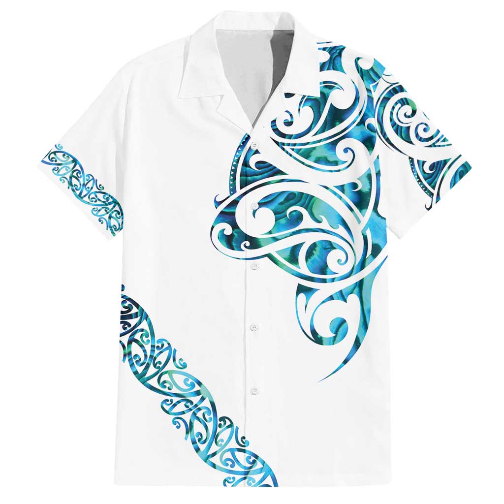 All White Maori Tribal Tattoo Personalised Family Matching Summer Maxi Dress and Hawaiian Shirt Polynesian Style LT9 Dad's Shirt - Short Sleeve White - Polynesian Pride