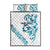 All White Maori Tribal Tattoo Personalised Quilt Bed Set Polynesian Style