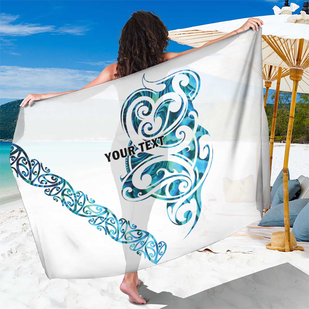 All White Maori Tribal Tattoo Personalised Sarong Polynesian Style