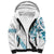 All White Maori Tribal Tattoo Personalised Sherpa Hoodie Polynesian Style