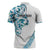 All White Maori Tribal Tattoo Personalised Zipper Polo Shirt Polynesian Style - Polynesian Pride
